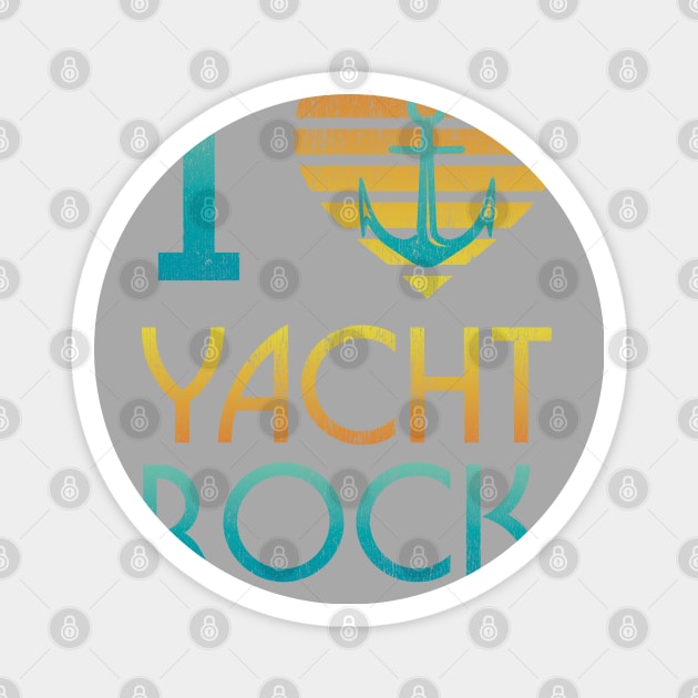 I Heart Yacht Rock Drinking design Maritime = Party Time Magnet by Vector Deluxe